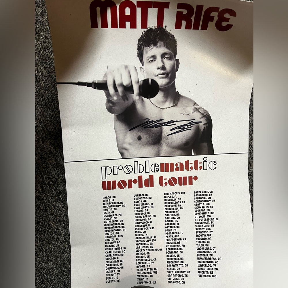 Matt rife autographed poster